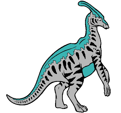 Dibujo Parasaurolofus con rayas pintado por Ricardino