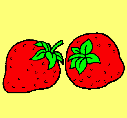 Dibujo fresas pintado por Qamilaa29