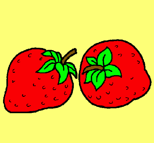 Dibujo fresas pintado por juan2001