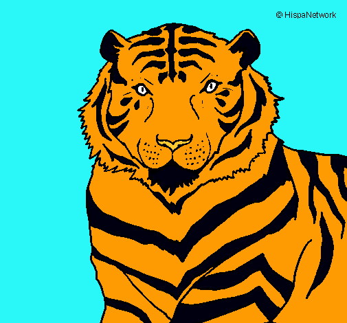 Dibujo Tigre pintado por rudolf