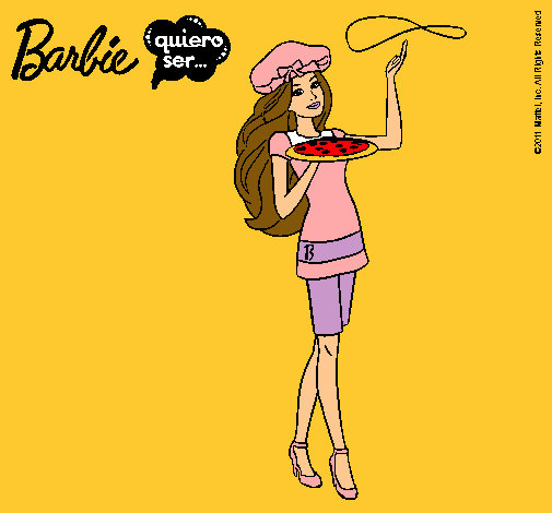 Dibujo Barbie cocinera pintado por molybella