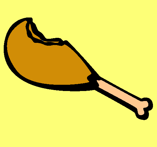Dibujo Muslito de pollo pintado por lucianaper
