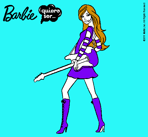 Dibujo Barbie la rockera pintado por lexmary64