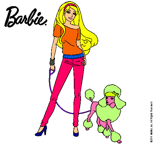 Dibujo Barbie con look moderno pintado por vanetxu