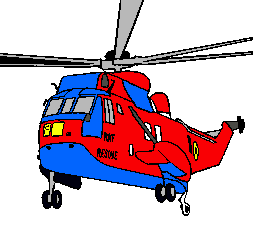 Dibujo Helicóptero al rescate pintado por vicente-