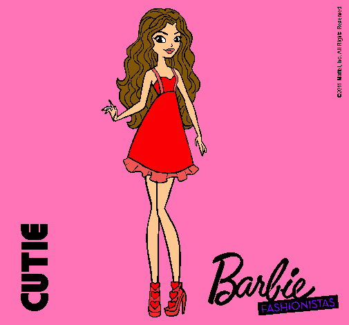 Dibujo Barbie Fashionista 3 pintado por milil