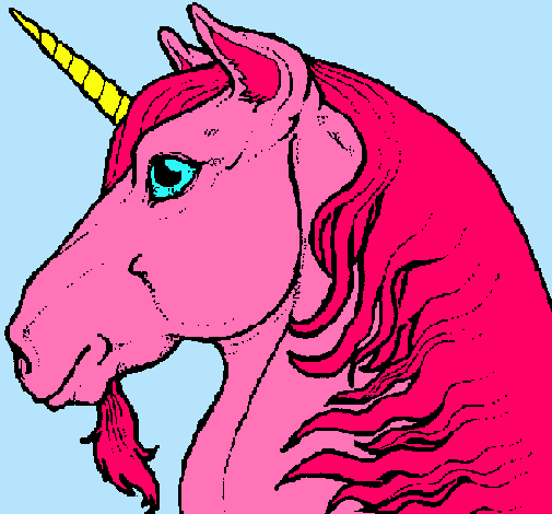 Dibujo Cabeza de unicornio pintado por sunday