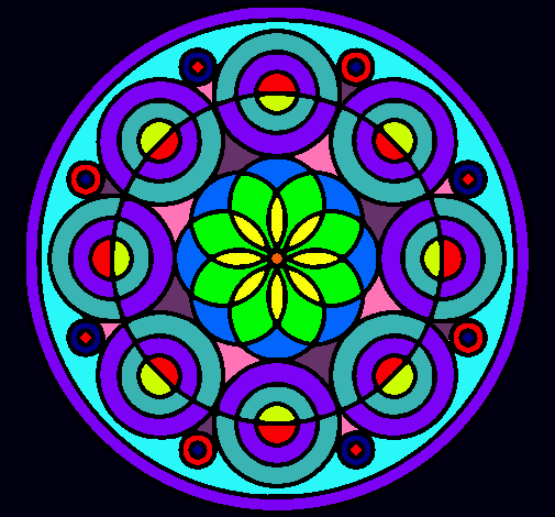 Dibujo Mandala 35 pintado por kell