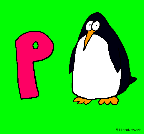 Dibujo Pingüino pintado por kell