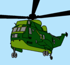 Dibujo Helicóptero al rescate pintado por GUERRA