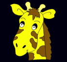 Dibujo Cara de jirafa pintado por laraa