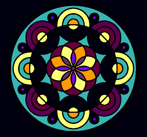 Dibujo Mandala 35 pintado por blanca