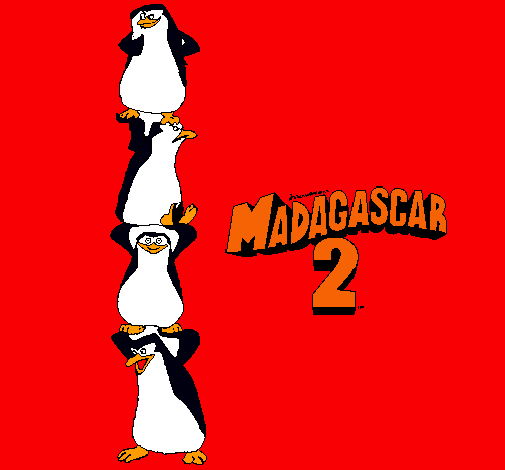 Dibujo Madagascar 2 Pingüinos pintado por sebasvilla