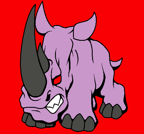 Dibujo Rinoceronte II pintado por agus041020