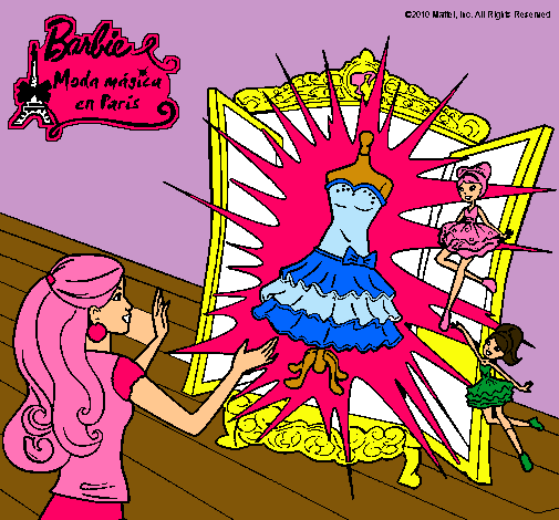 Dibujo El vestido mágico de Barbie pintado por lexmary64