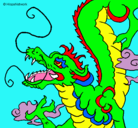 Dibujo Dragón japonés pintado por agus041020