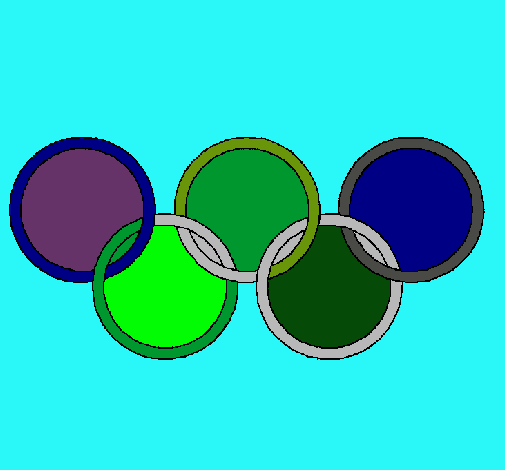 Dibujo Anillas de los juegos olimpícos pintado por bennja