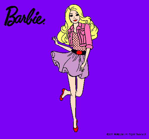 Dibujo Barbie informal pintado por denisa