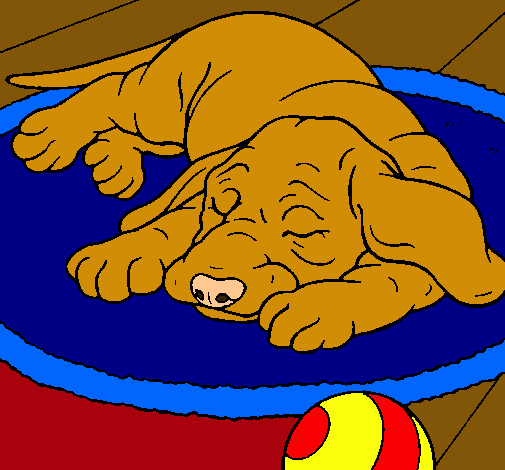 Dibujo Perro durmiendo pintado por ianuchi