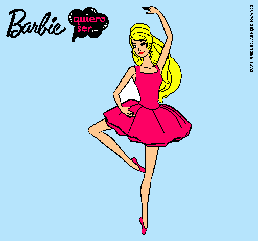 Dibujo Barbie bailarina de ballet pintado por andreaaaaaaaaa