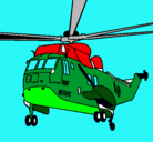 Dibujo Helicóptero al rescate pintado por ECHI