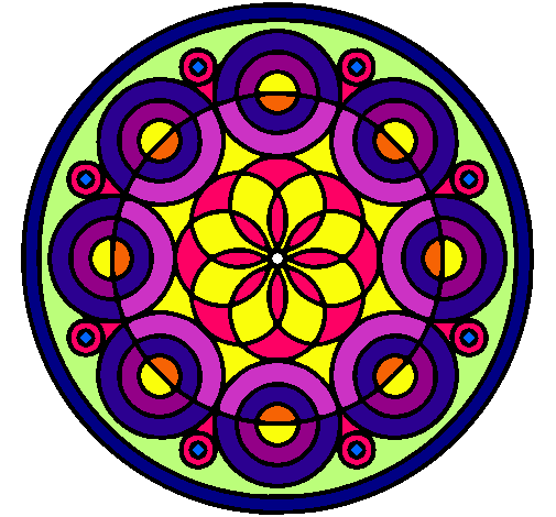 Dibujo Mandala 35 pintado por sunday