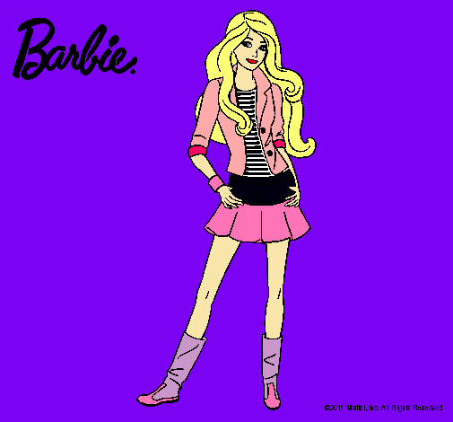 Dibujo Barbie juvenil pintado por denisa