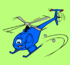 Dibujo Helicóptero pintado por messi7