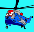 Dibujo Helicóptero al rescate pintado por MIGEL