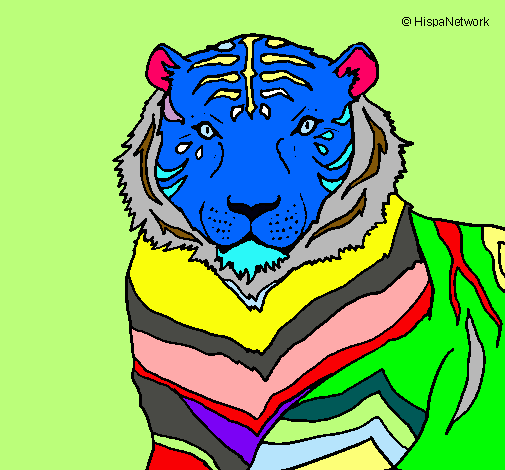 Dibujo Tigre pintado por caroymili