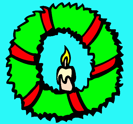 Dibujo Corona de navidad II pintado por gisbell