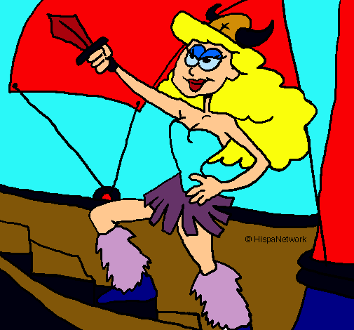 Dibujo Princesa vikinga pintado por noe-hula