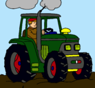 Dibujo Tractor en funcionamiento pintado por jorgee_