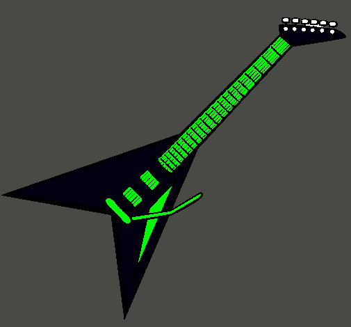 Dibujo Guitarra eléctrica II pintado por honguitooo