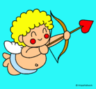 Dibujo Cupido pintado por isamp