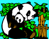 Dibujo Mama panda pintado por ruloi
