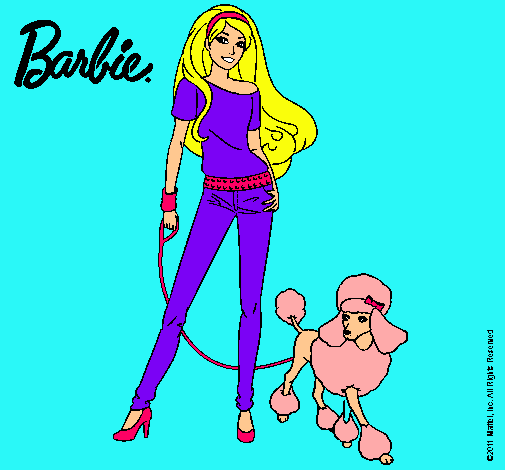 Dibujo Barbie con look moderno pintado por natyloqui1