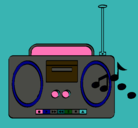 Dibujo Radio cassette 2 pintado por xawe