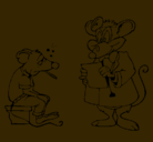 Dibujo Doctor y paciente ratón pintado por vanes