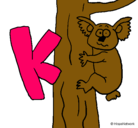 Dibujo Koala pintado por karid