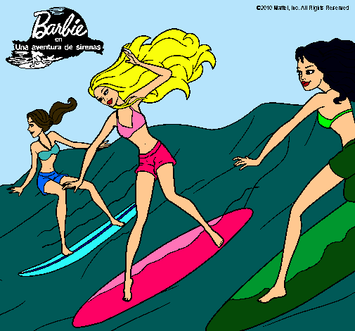 Dibujo Barbie de nuevo con sus amigas pintado por Love_Magic