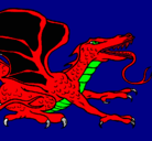 Dibujo Dragón réptil pintado por dsniekl