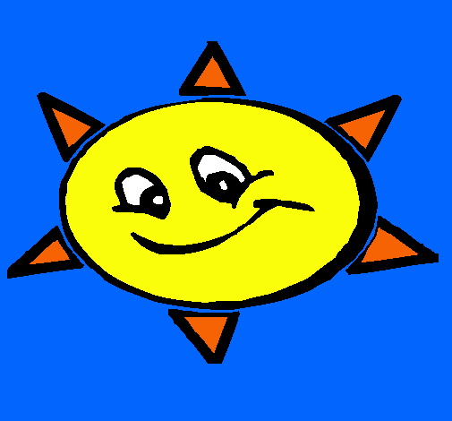 Dibujo Sol sonriente pintado por kiiara