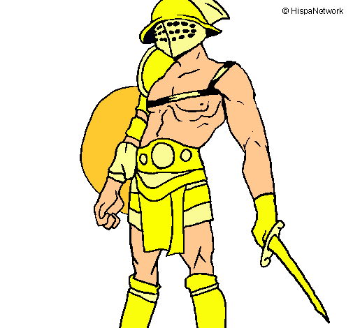 Dibujo Gladiador pintado por dark678