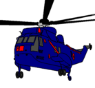 Dibujo Helicóptero al rescate pintado por culero