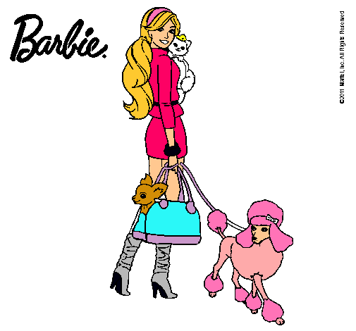 Dibujo Barbie elegante pintado por Lauriitaa