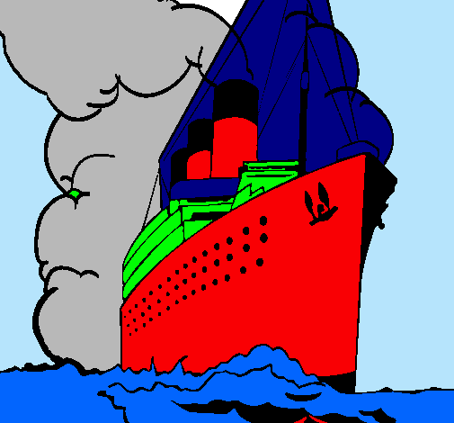 Dibujo Barco de vapor pintado por angel123