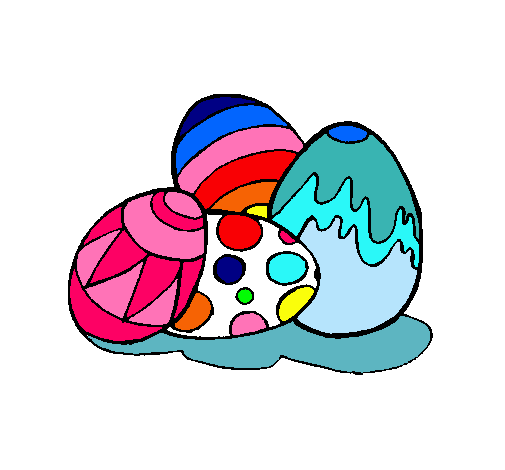 Dibujo Huevos de pascua pintado por Lunabeat