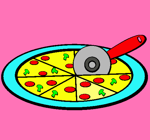 Dibujo Pizza pintado por yesi