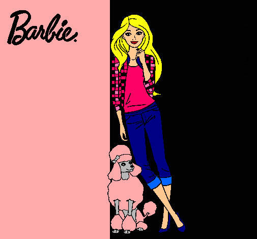 Dibujo Barbie con cazadora de cuadros pintado por Love_Magic